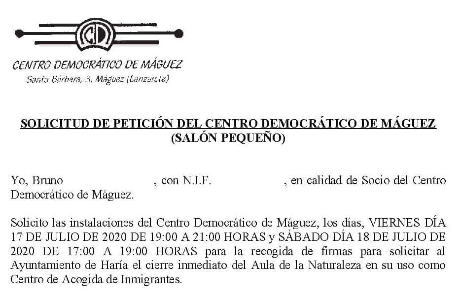 Petición de firmas Aula de la Naturaleza de Máguez