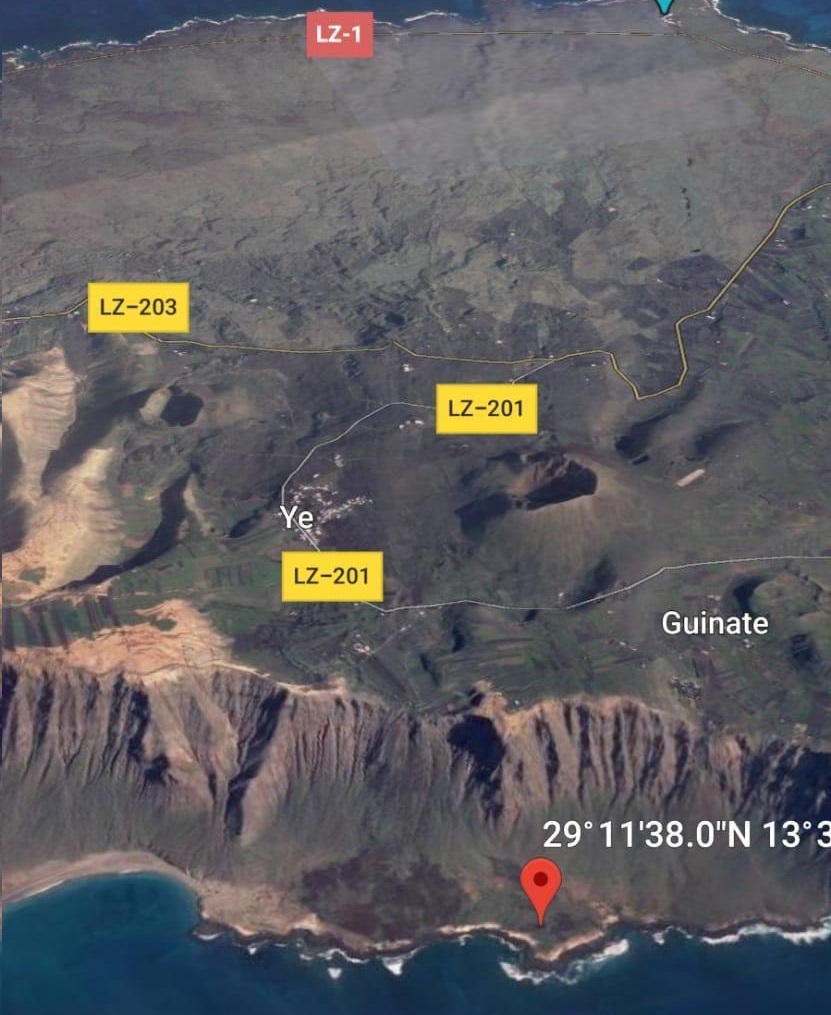 Zona en la que fueron rescatados los senderistas perdidos