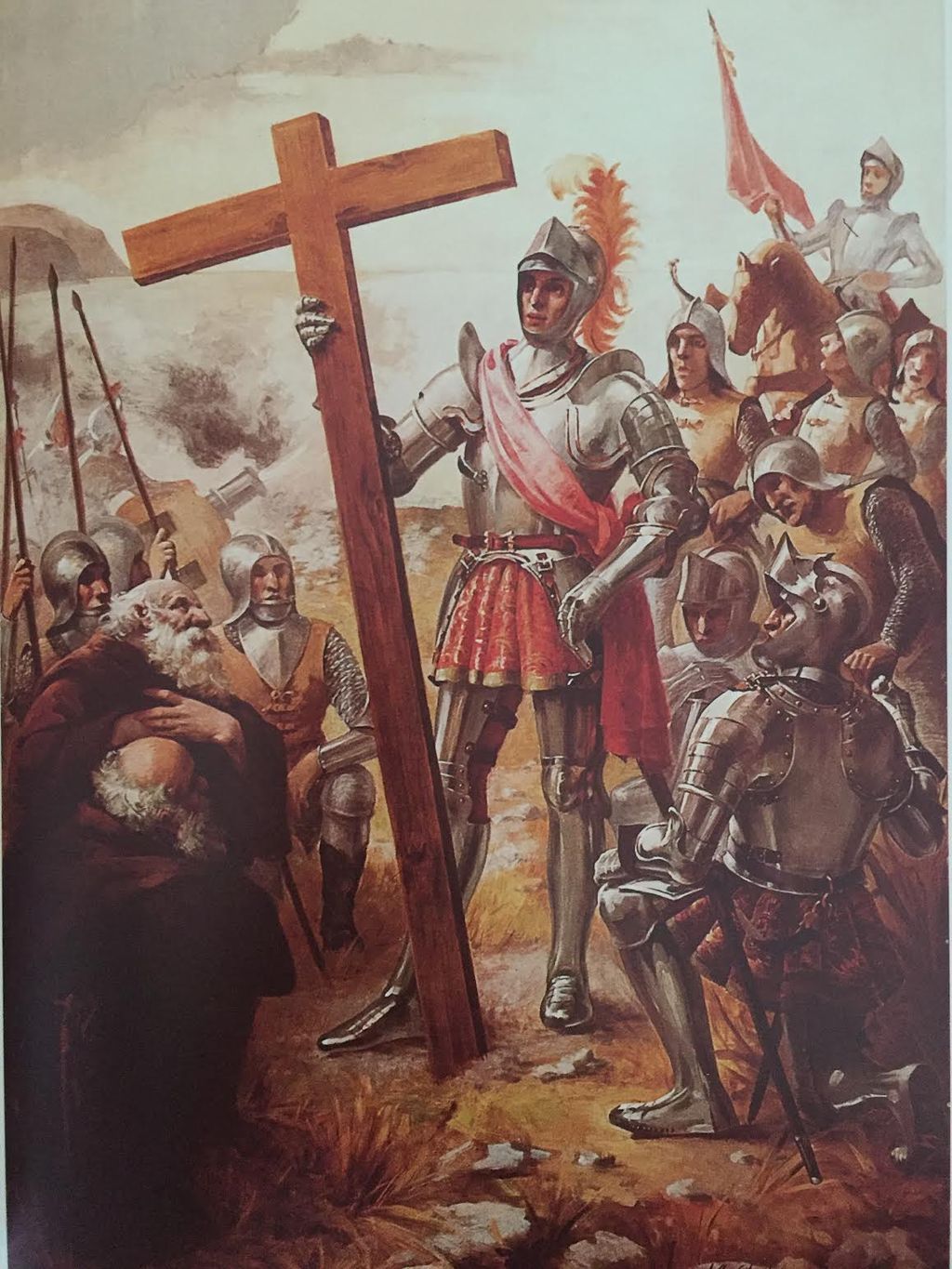Cuadro de la conquista en el Parlamento