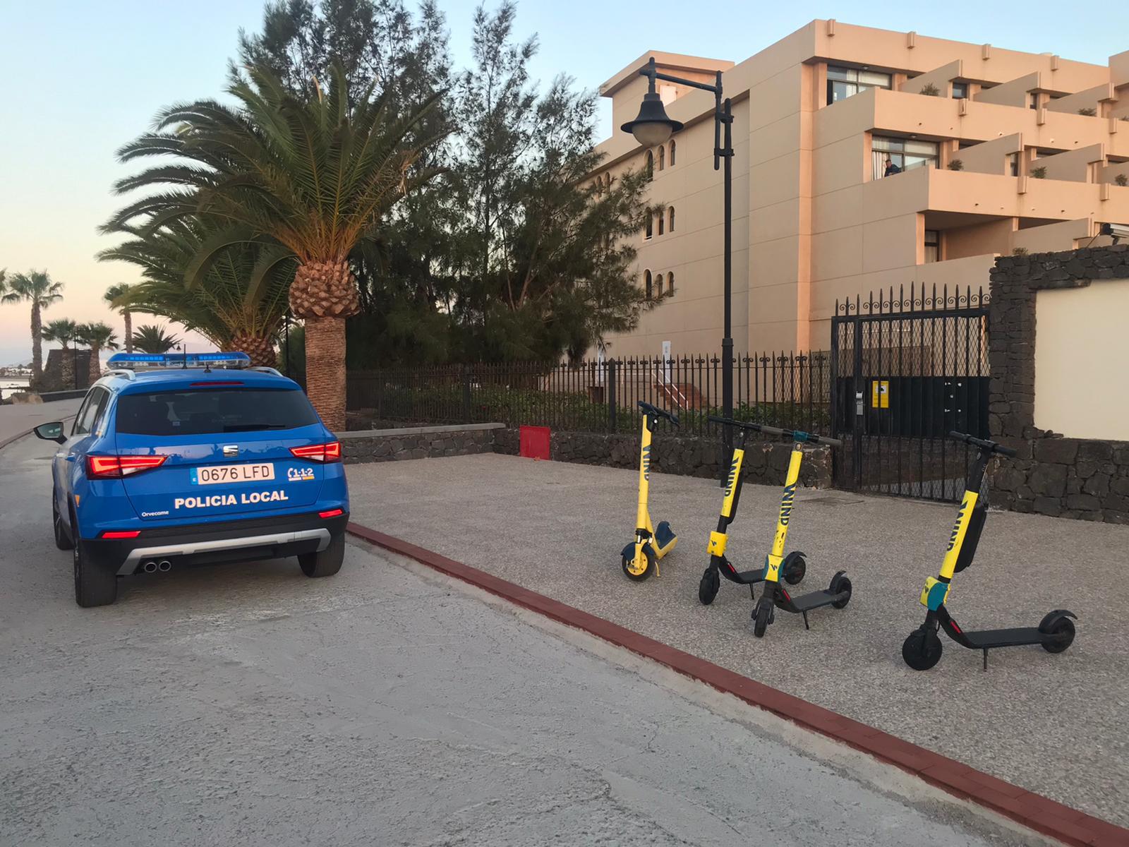 Patinetes aprehendidos en Puerto del Carmen 2