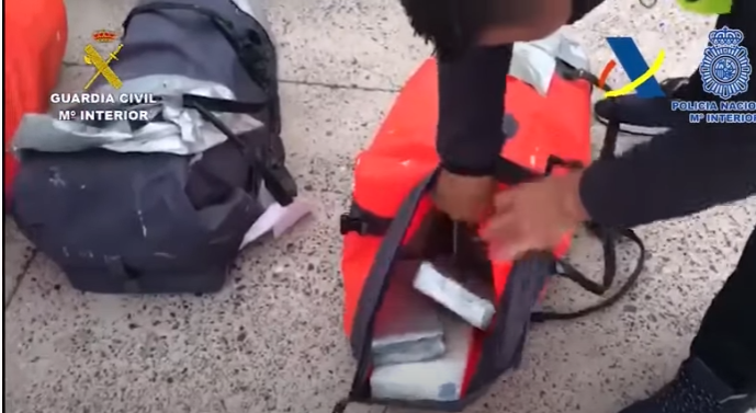 Aprehensión de 95 kilos de cocaína en Tías