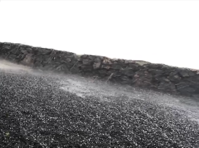 Granizada en Janubio