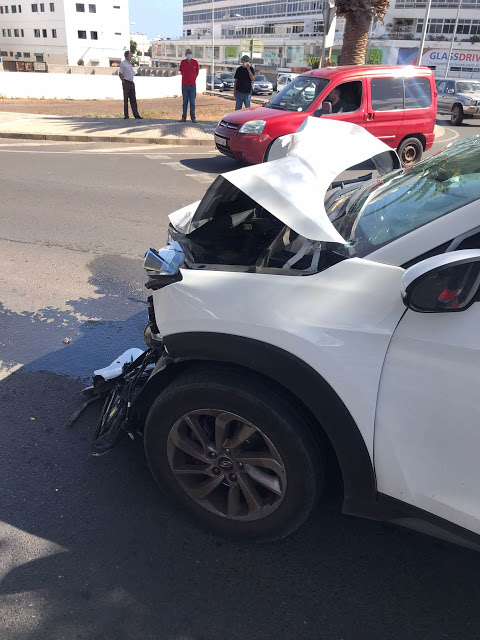 Accidente con un vehículo de bomberos