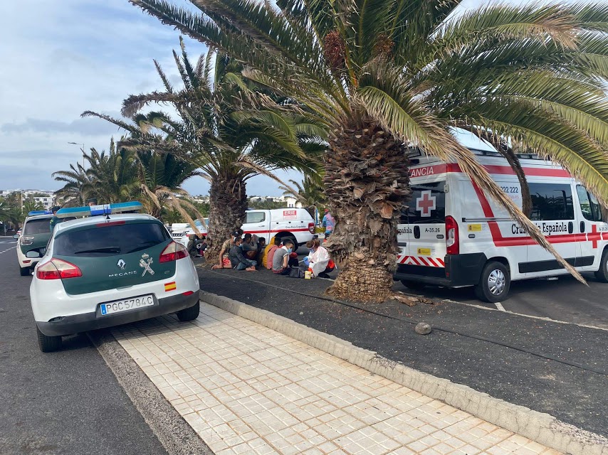 Inmigrantes capturados en Costa Teguise 2