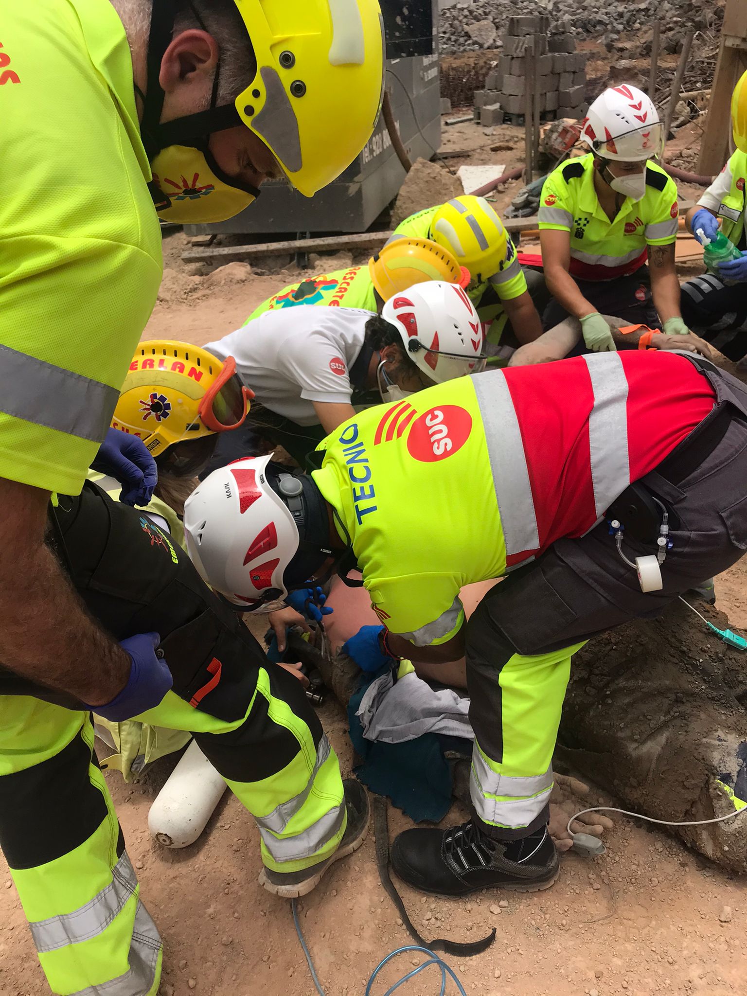 Rescate de los heridos