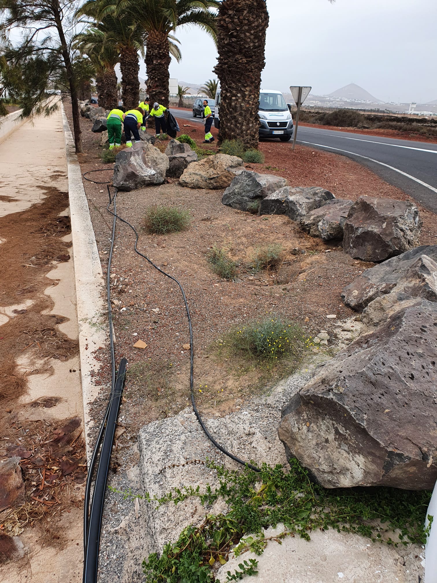 Acondicionamiento de caminos en Tías
