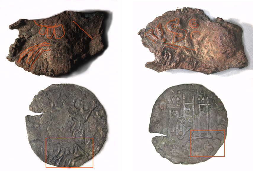 Restos de monedas hallados en Rubicón