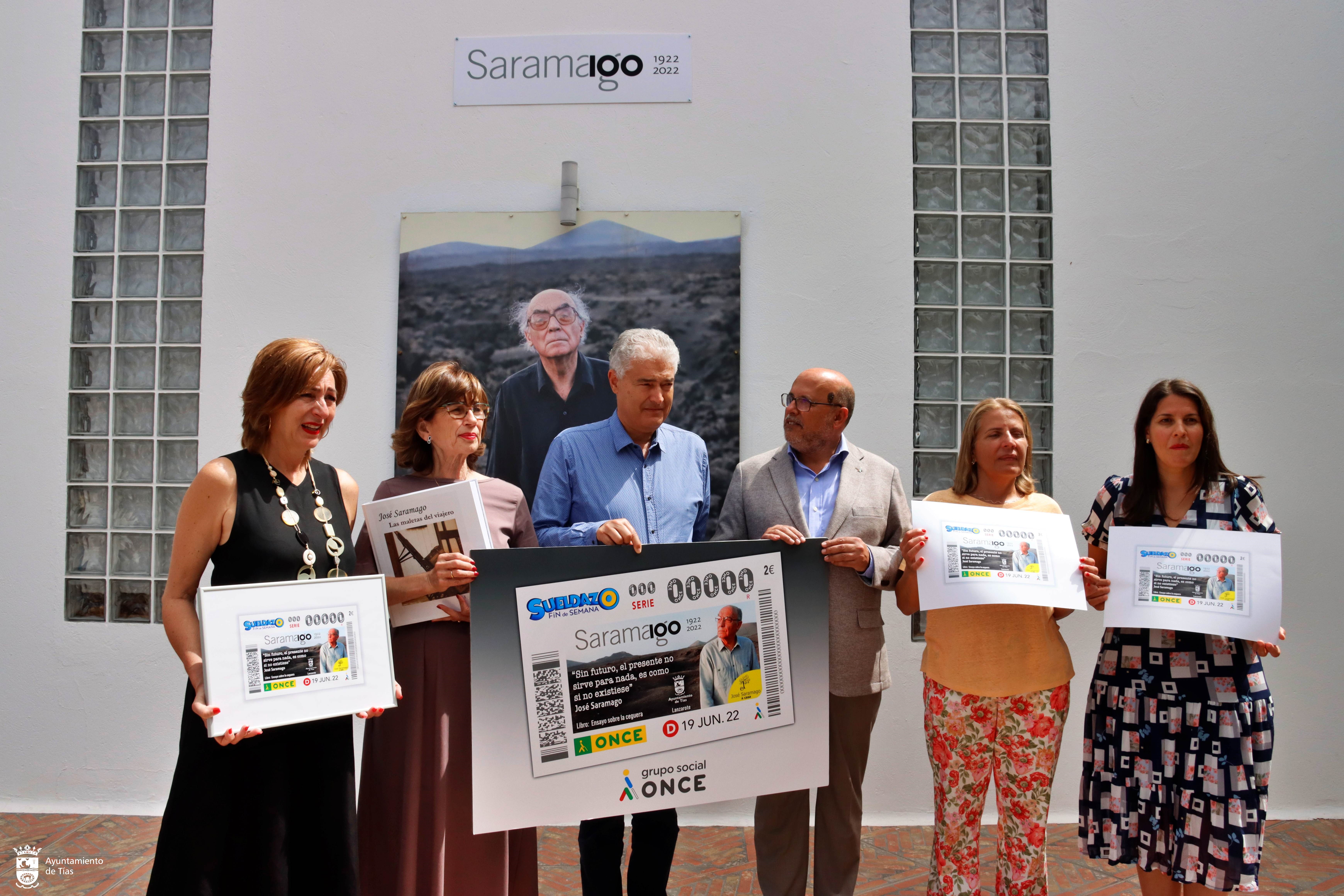 Presentación del Cupón Homenaje de la ONCE en la Casa de Saramago