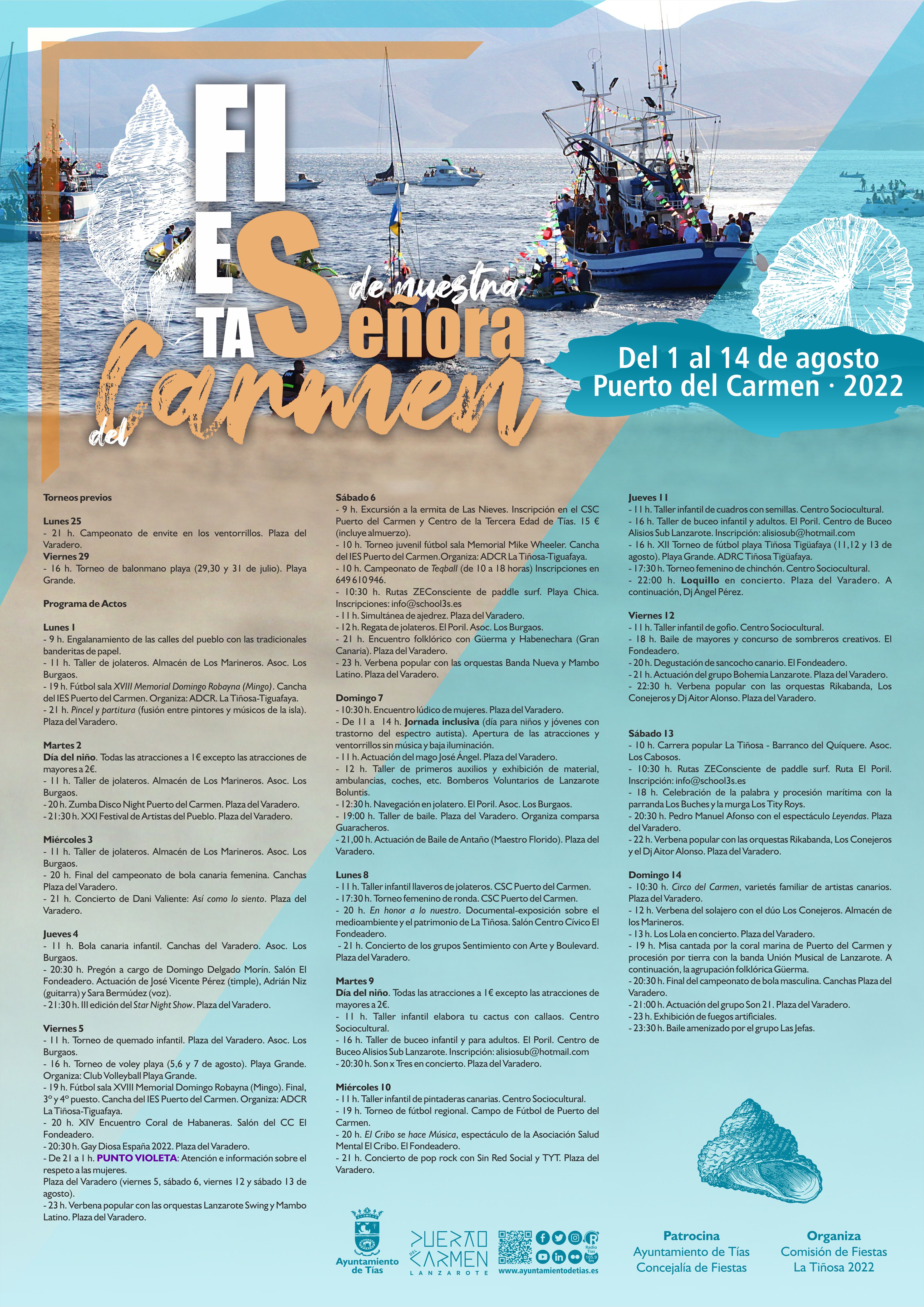 Programa Fiestas del Carmen 2022