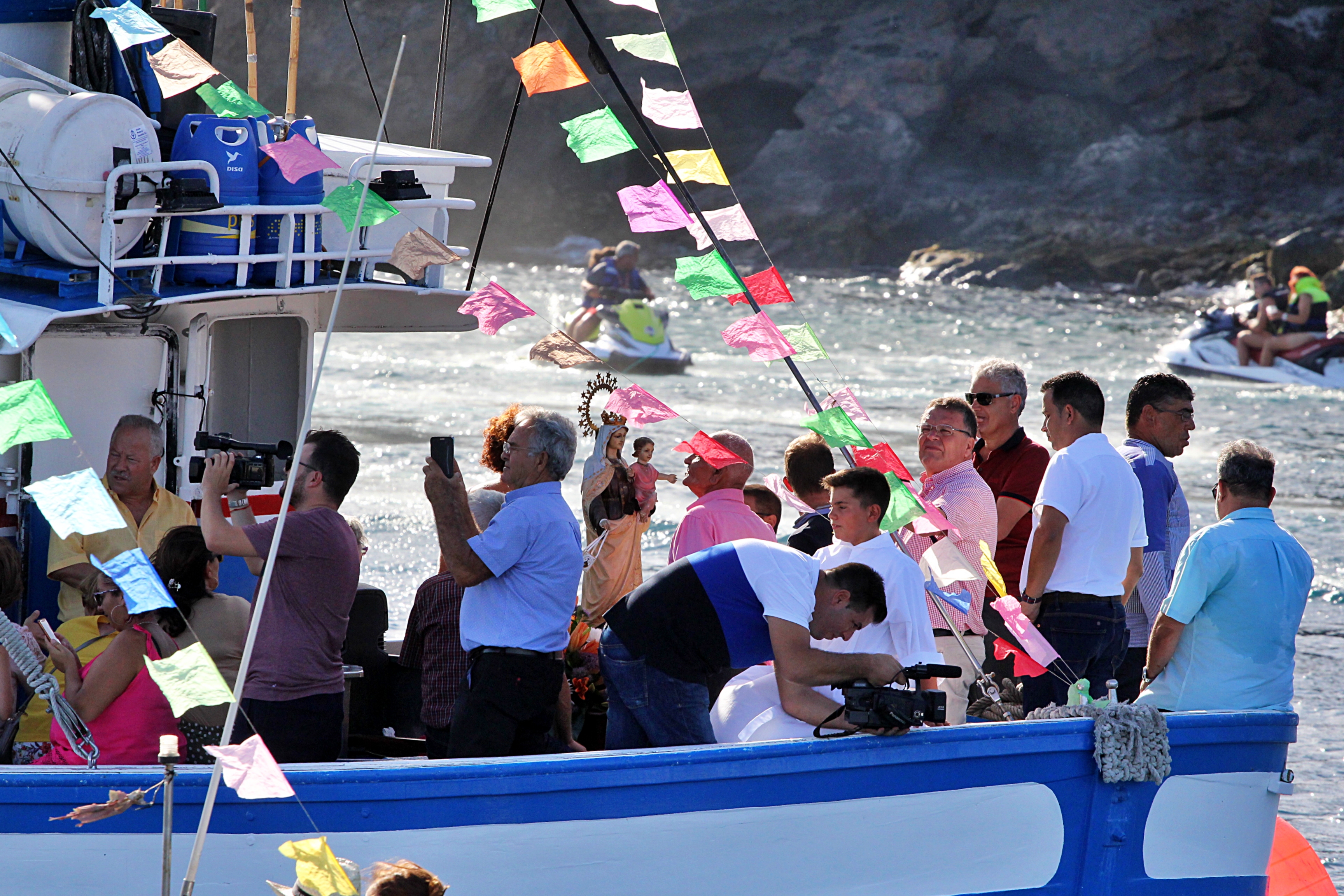 Procesión marítima de las Fiestas de Puerto del Carmen