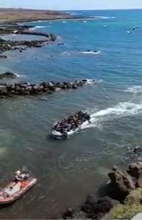 Llegada de la patera a Puntamujeres