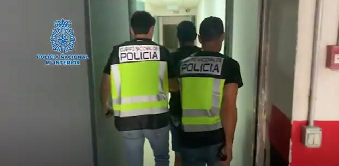 El pirómano en dependencias policiales