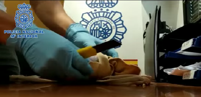 Mochila que contenía la droga