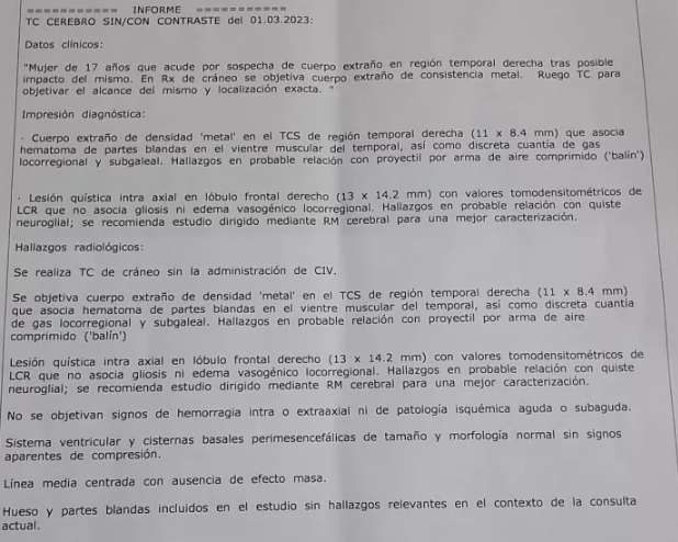 Inforrne médico