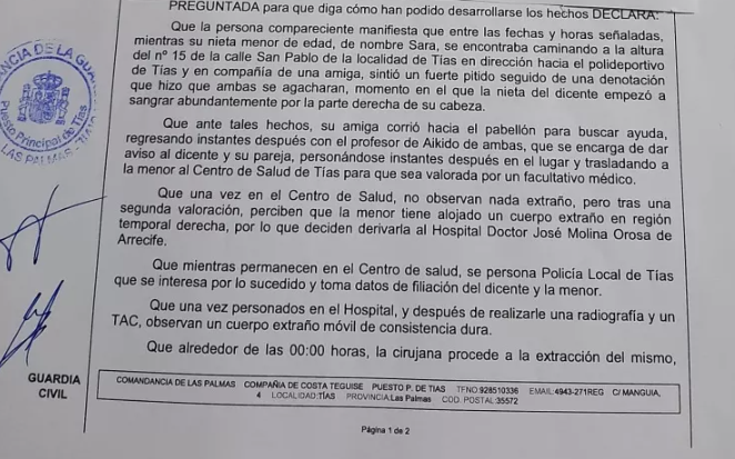 Denuncia en la Guardia Civil