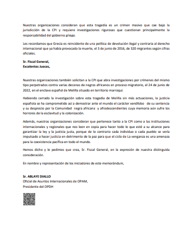 Memorando al CPI 2