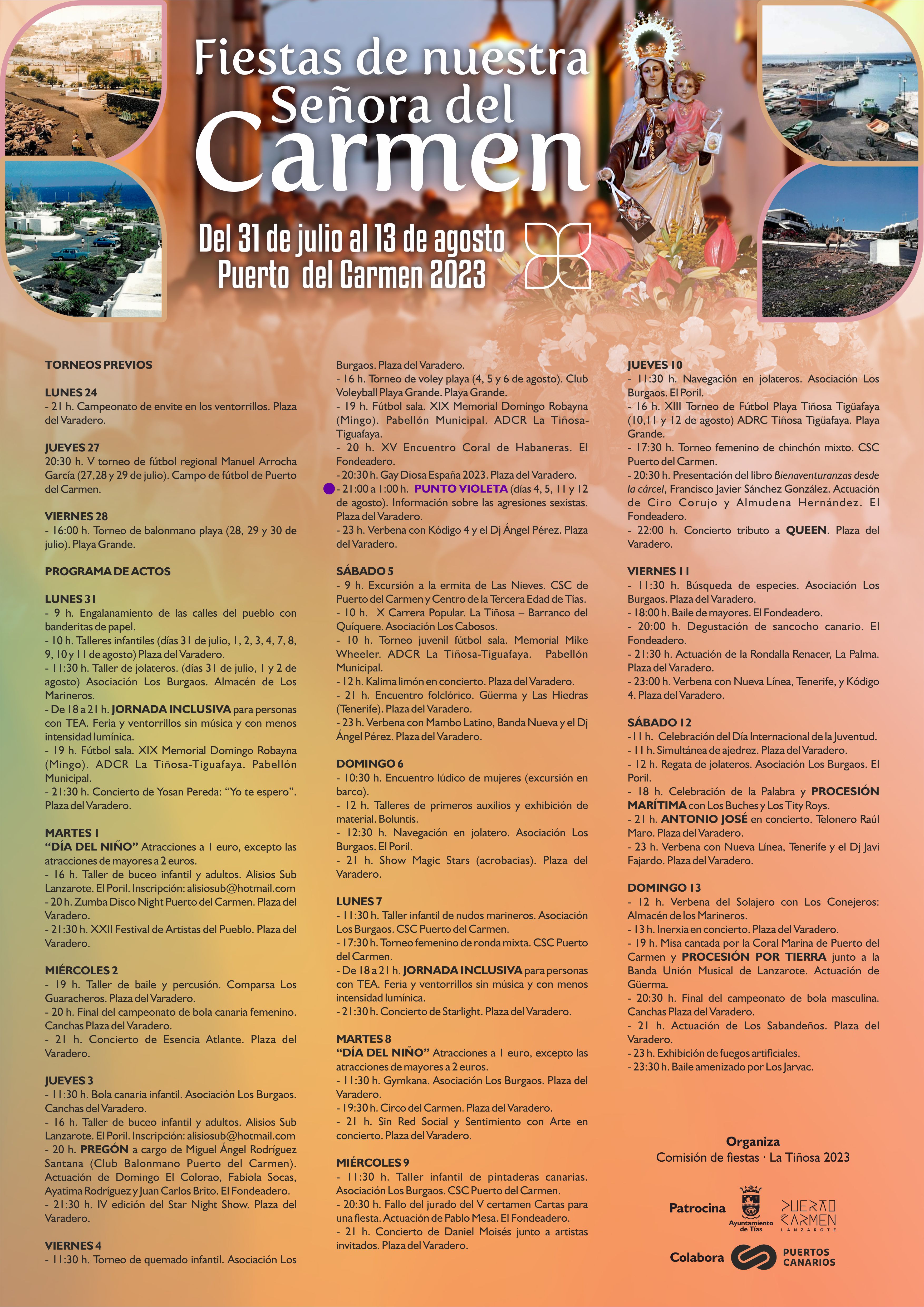 31 de julio Fiestas del Carmen 2023