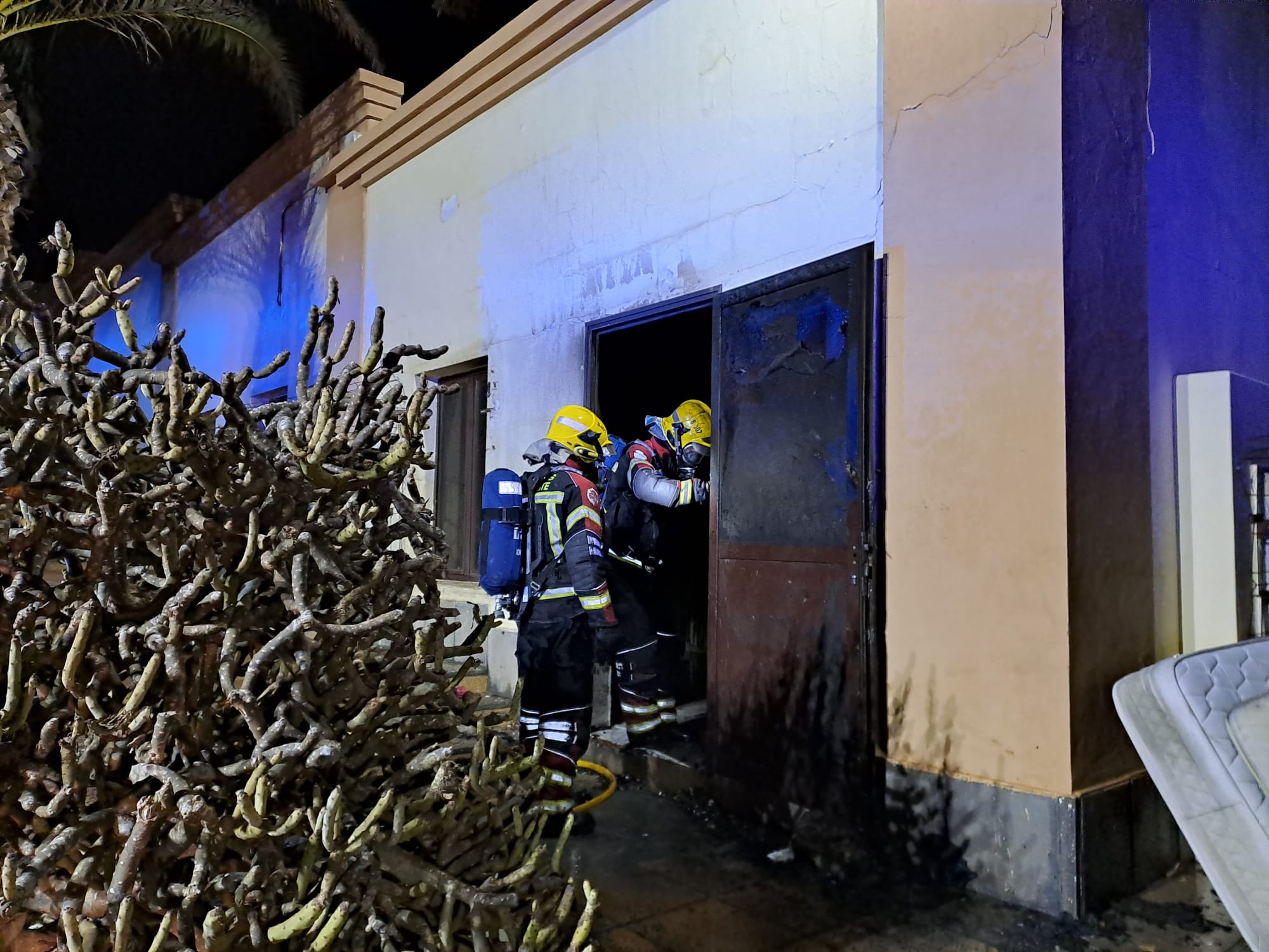 Incendio en el albergue de La Santa