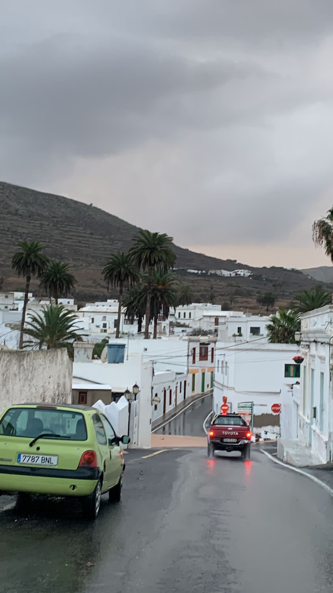Lluvias fuertes en Haría