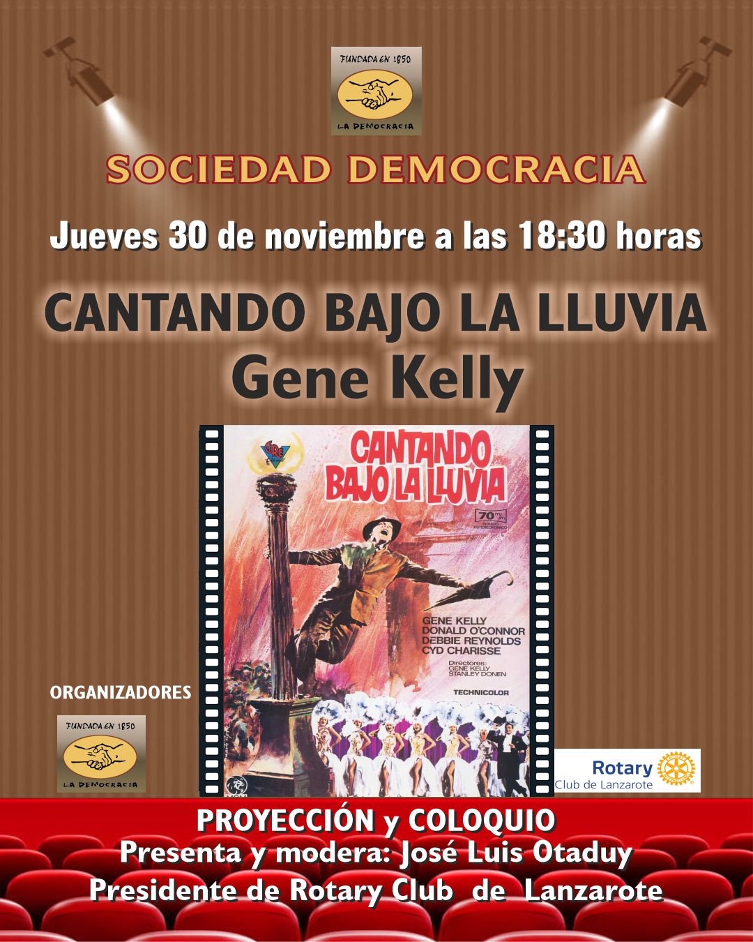 Cartel Cantando Bajo la Lluvia - Instagram