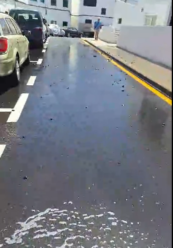 El oleaje inundó Arrieta