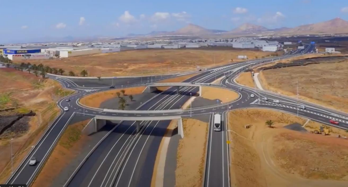 Imagen de rotonda elevada similar a la propuesta por el Gobierno de Canarias