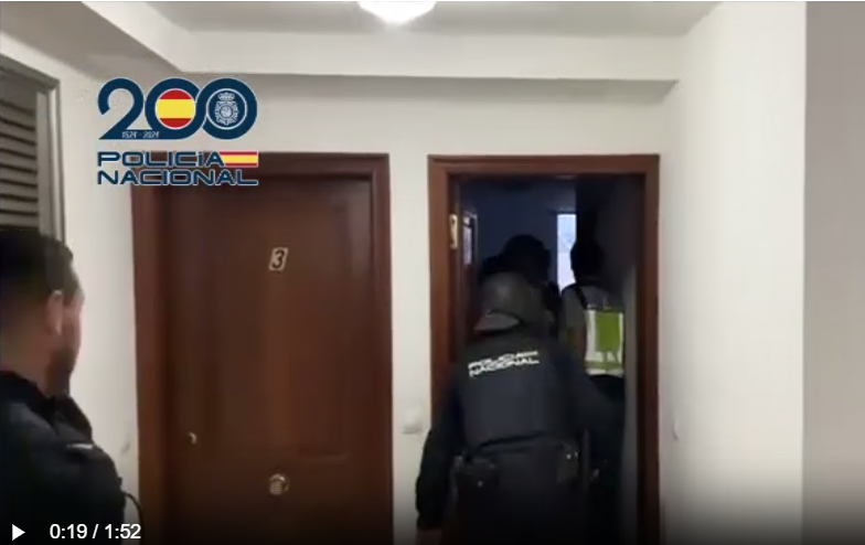 Una de las viviendas registradas por la Policía