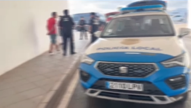 Momento de la detención de los autores del hurto