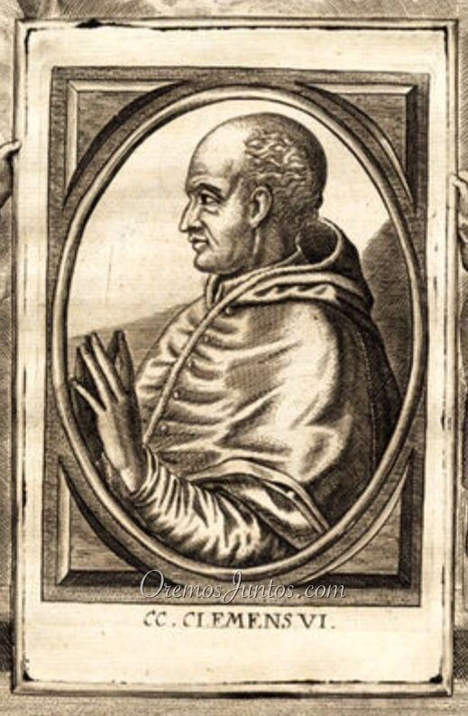 Papa Clemente VI grabado de 1678