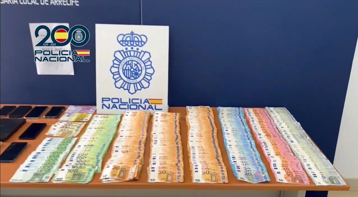 75.000 euros intervenidos en la operación
