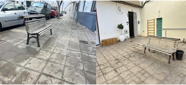 Bancos en mal estado