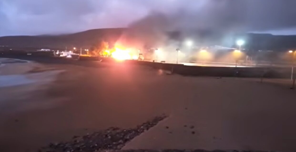 El fuego arrasó la furgoneta-bar