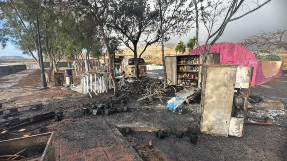 El recinto de La Garita tras el incendio