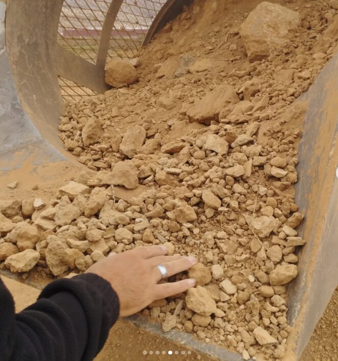 Cribado mecánico de material arqueológico en Zonzamas 3