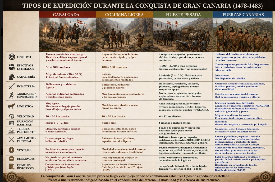 Tipos de expedición durante la Conquista